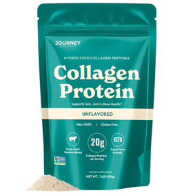 Poudre de collagène peptides Journey Supplements 472g vue de face
