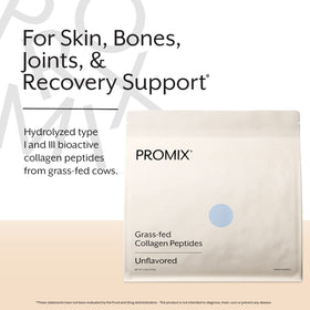 Poudre de collagène ProMix Nutrition avec dos de l'emballage