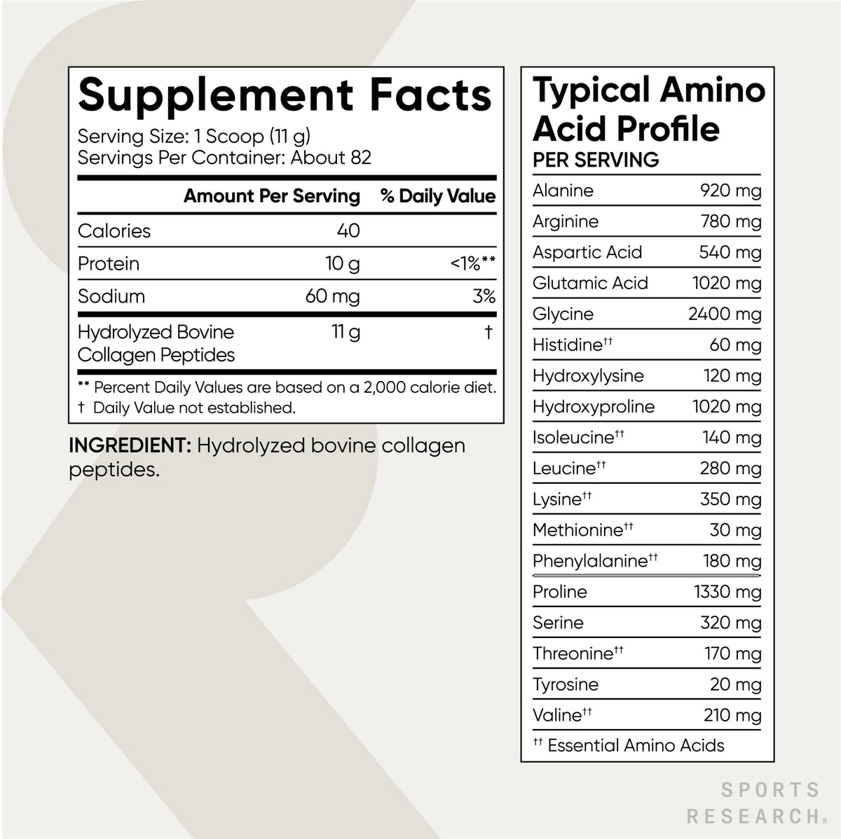 Poudre de collagène Sports Research 1070g ajoutée à un smoothie