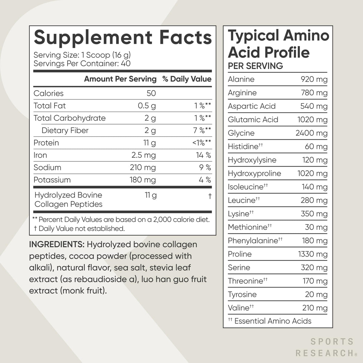 Poudre de collagène Sports Research mélangée dans un smoothie