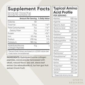 Poudre de collagène Sports Research mélangée dans un smoothie
