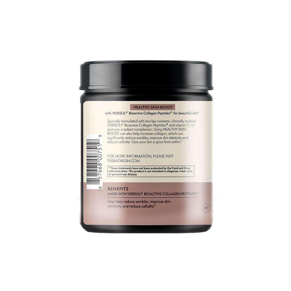 Poudre de collagène TERRA ORIGIN 181g en verre d'eau