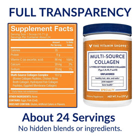 Poudre de collagène The Vitamin Shoppe avec des ingrédients naturels