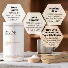 Poudre de Collagène TriActive Pure Therapro Rx dans un bol