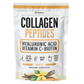 Poudre de collagène vanille Dr. Matthew en sachet de 408g