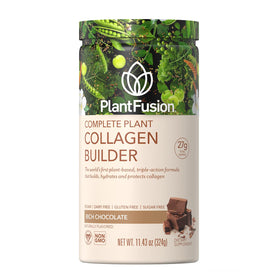 Poudre de collagène végétal PlantFusion 399g chocolat vue de face