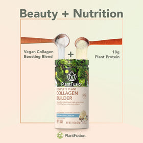Poudre de collagène végétal PlantFusion avec un shaker