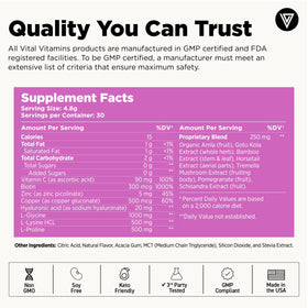 Poudre de collagène végétale Vital Vitamins avec des fruits