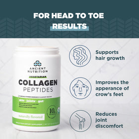 Poudre de collagène végétalien Ancient Nutrition 372g avec cuillère