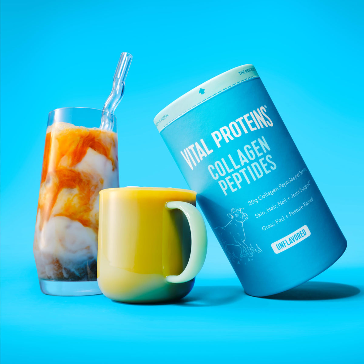 Poudre de collagène Vital Proteins 331g sans saveur avec cuillère