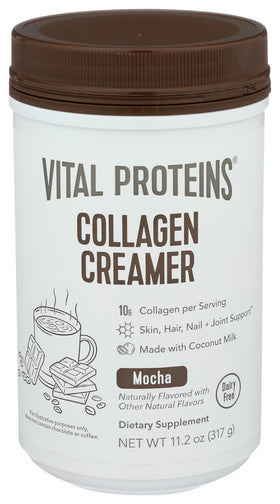 Poudre de collagène Vital Proteins sur une table en bois