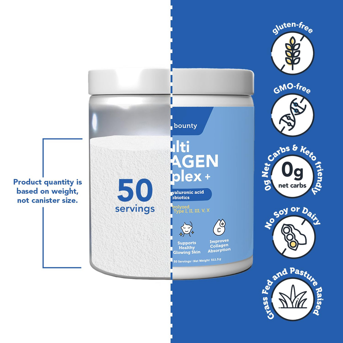 Poudre de collagène Vitamin Bounty dans un bol