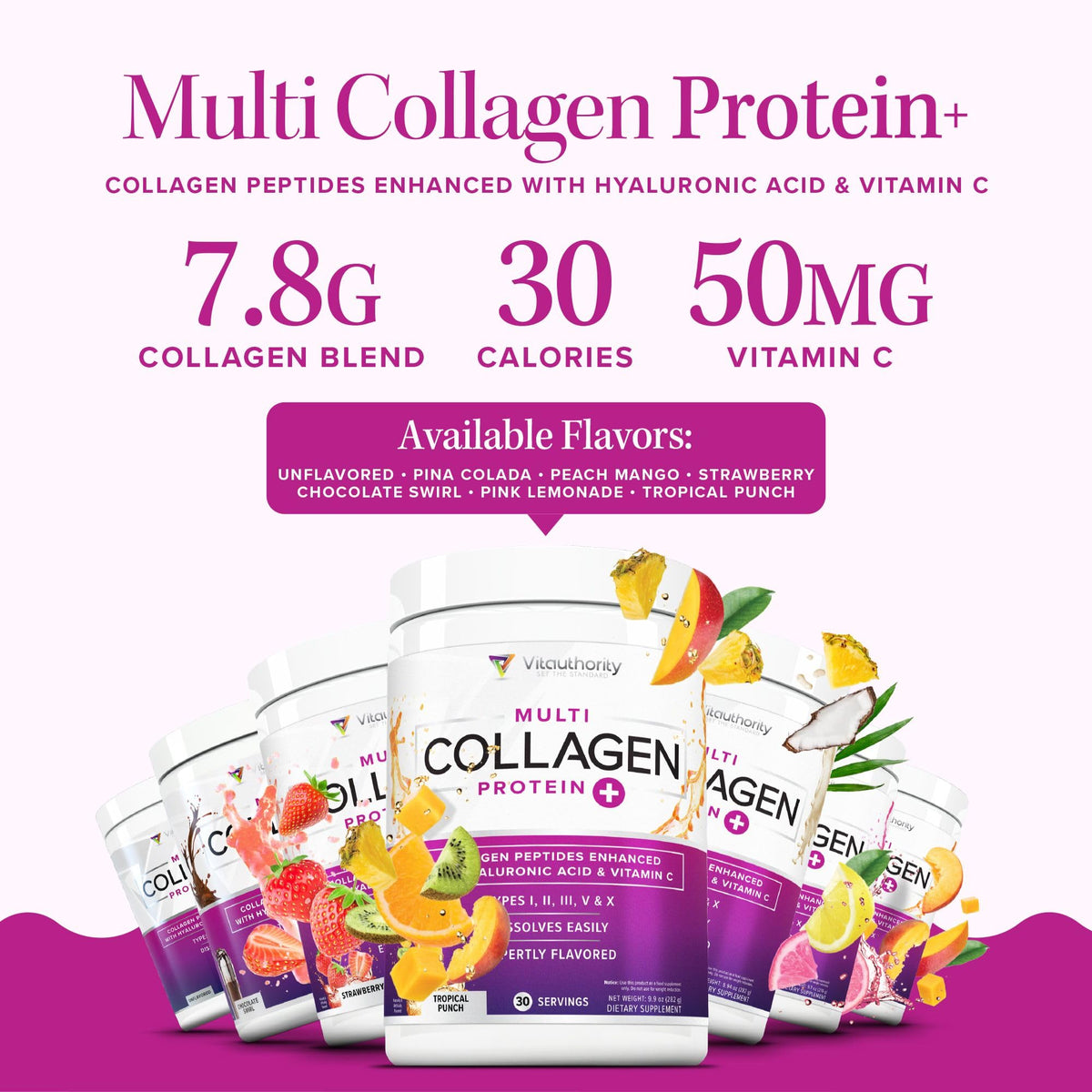 Poudre de collagène Vitauthority avec un smoothie