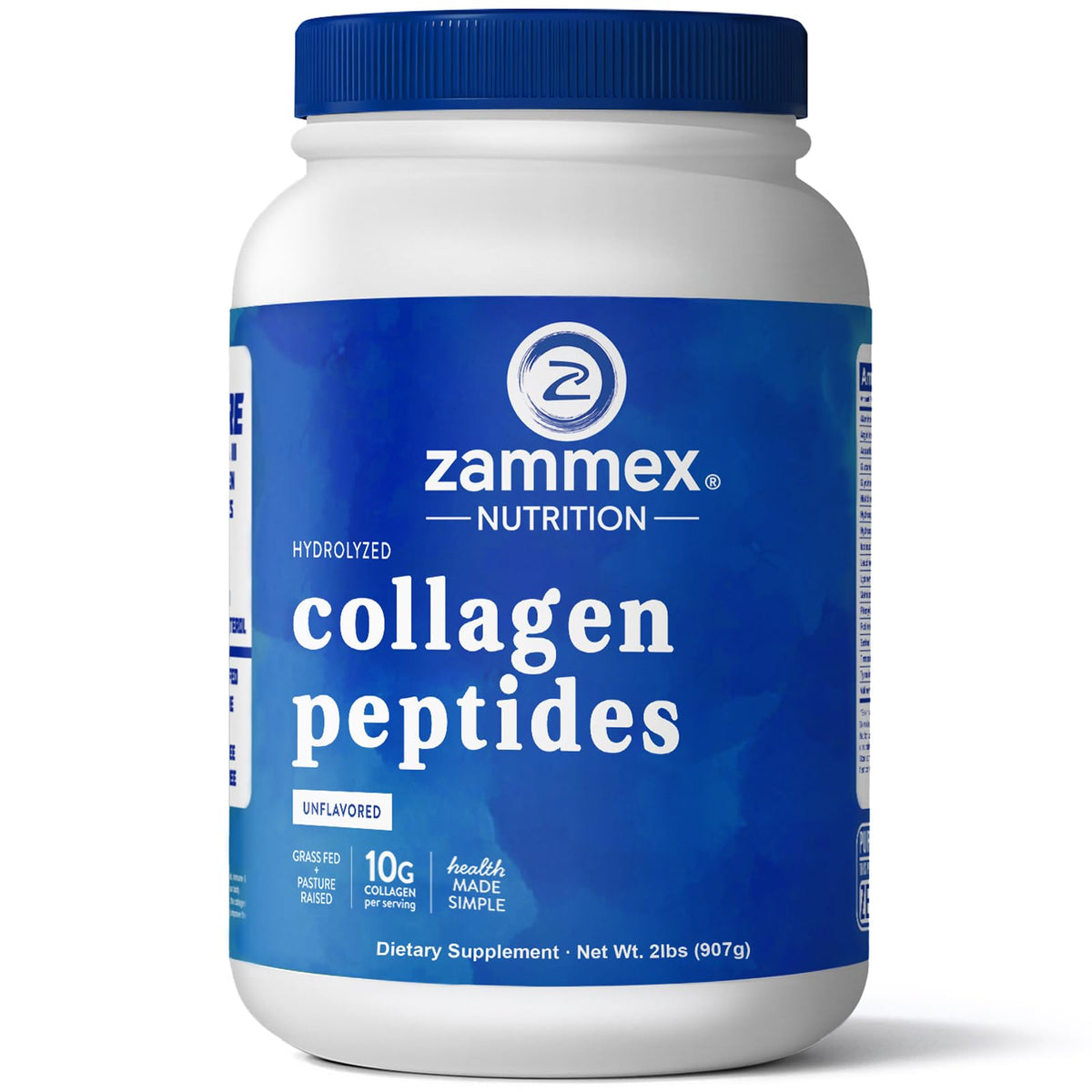 Poudre de collagène Zammex 1048g vue de face