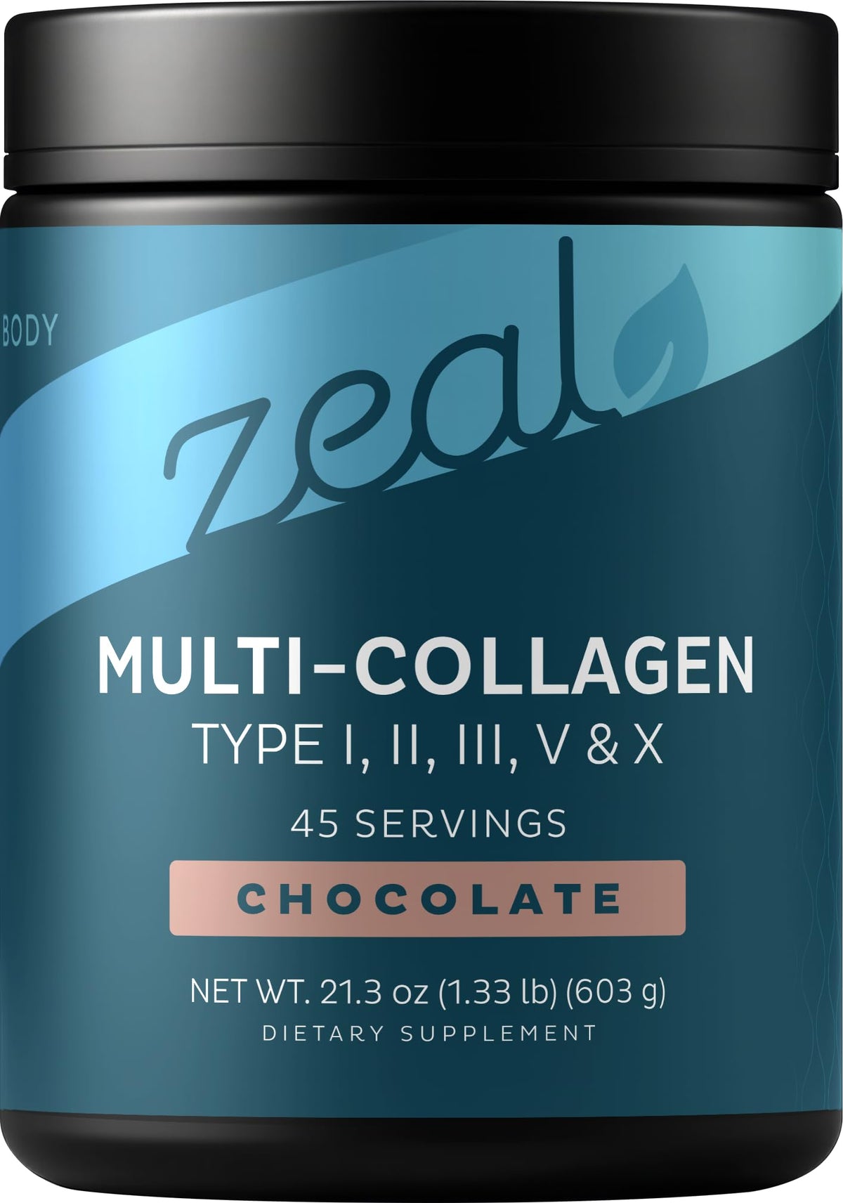 Poudre de collagène Zeal Naturals 712g vue de face