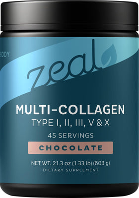 Poudre de collagène Zeal Naturals 712g vue de face