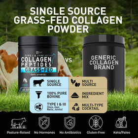 Poudre de collagène Zeal Naturals avec une cuillère à mesurer