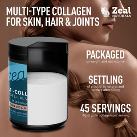 Poudre de collagène Zeal Naturals dans sa boîte