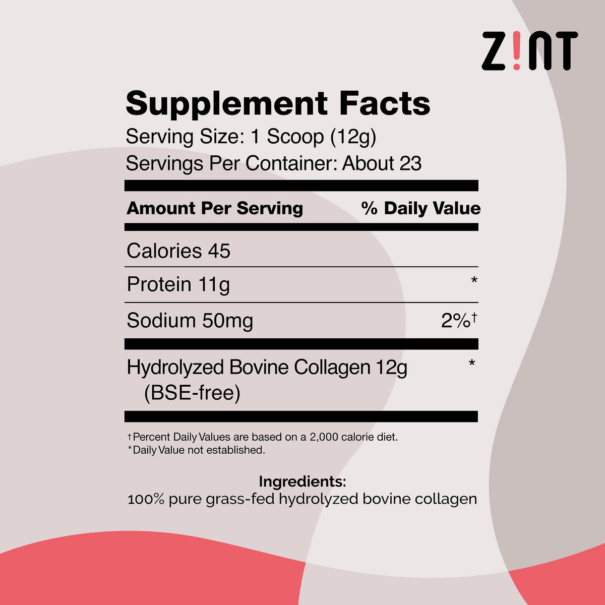 Poudre de collagène Zint ajoutée à un smoothie