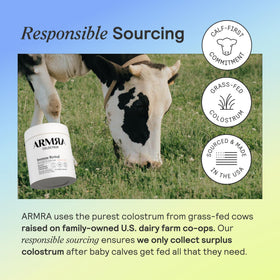 Poudre de Colostrum ARMRA, emballage et dimensions
