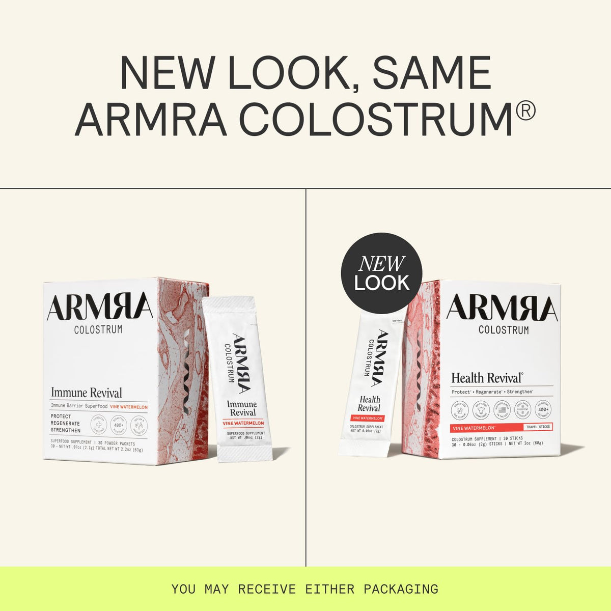 Poudre de Colostrum ARMRA, étiquette et informations nutritionnelles