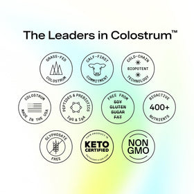 Poudre de colostrum ARMRA mélangée dans un smoothie