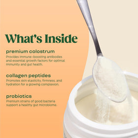 Poudre de colostrum bovin Bloom Nutrition avec des ingrédients naturels