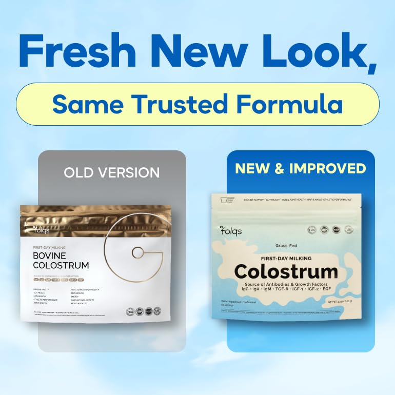 Poudre de colostrum bovin Folqs 132g avec cuillère doseuse