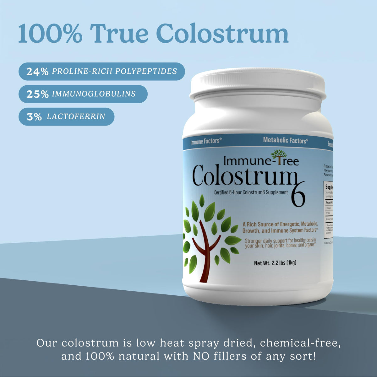 Poudre de colostrum daily wellness-Tree dans un shaker