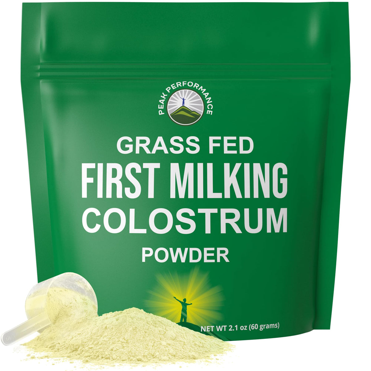 Poudre de colostrum de première traite Peak Performance 80g vue avant