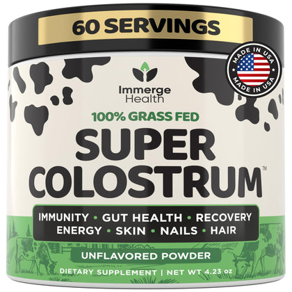 Poudre de colostrum Immerge Health 60 portions vue de face