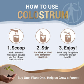 Poudre de colostrum Optimal Carnivore 120g dans un bol