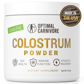 Poudre de colostrum Optimal Carnivore 120g vue avant avec étiquette