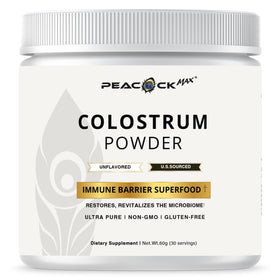 Poudre de colostrum Peacock Max 60g vue de face