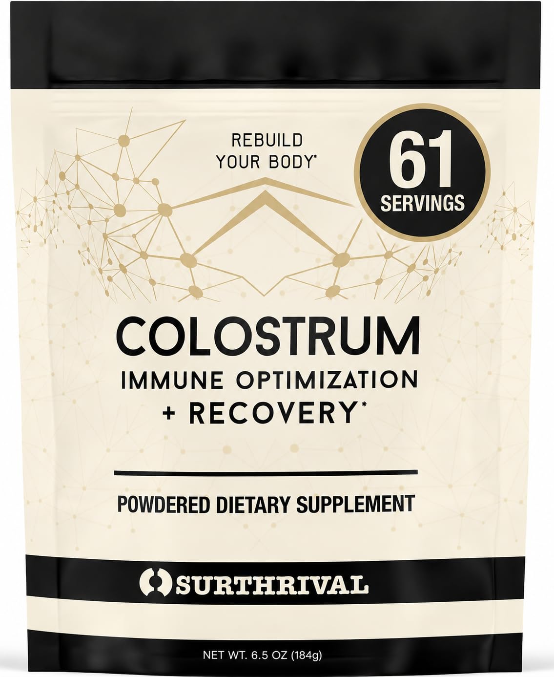 Poudre de colostrum Surthrival 191g vue de face