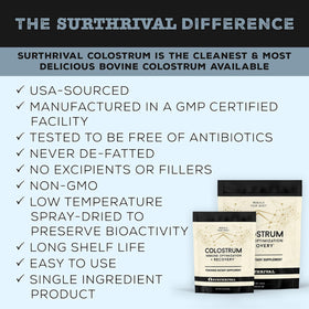 Poudre de colostrum Surthrival dans un smoothie