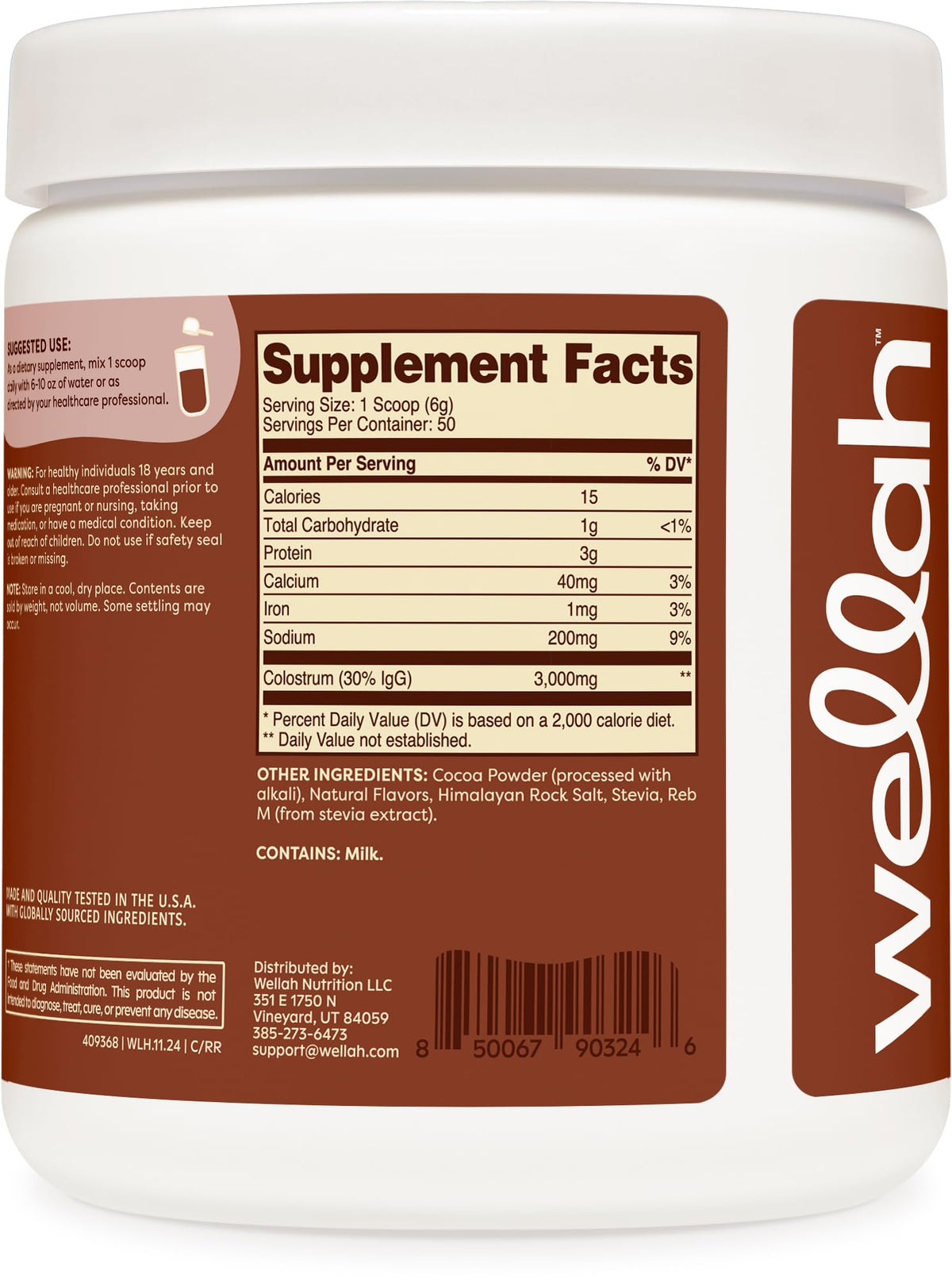 Poudre de colostrum Wellah en utilisation dans une recette