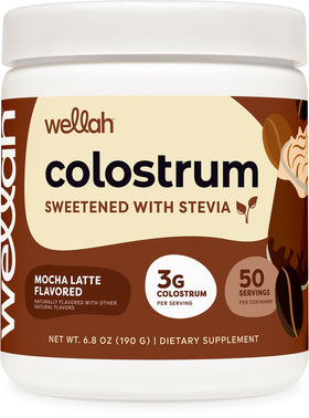 Poudre de colostrum Wellah Mocha Latte vue de face