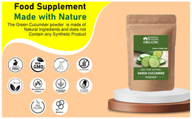 Poudre de concombre vert Blessfull Healing dans un bol