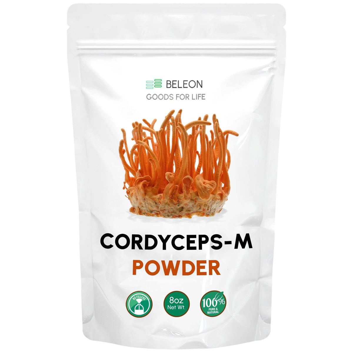 Poudre de Cordyceps Militaris 236g vue de face
