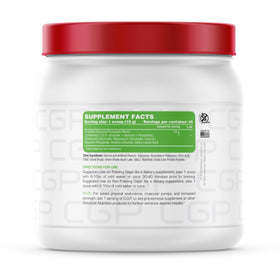 Poudre de créatine a balanced routine Nutrition en utilisation pendant l'entraînement