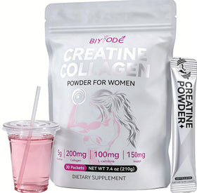 Poudre de créatine BIYODE sachets individuels vue de face