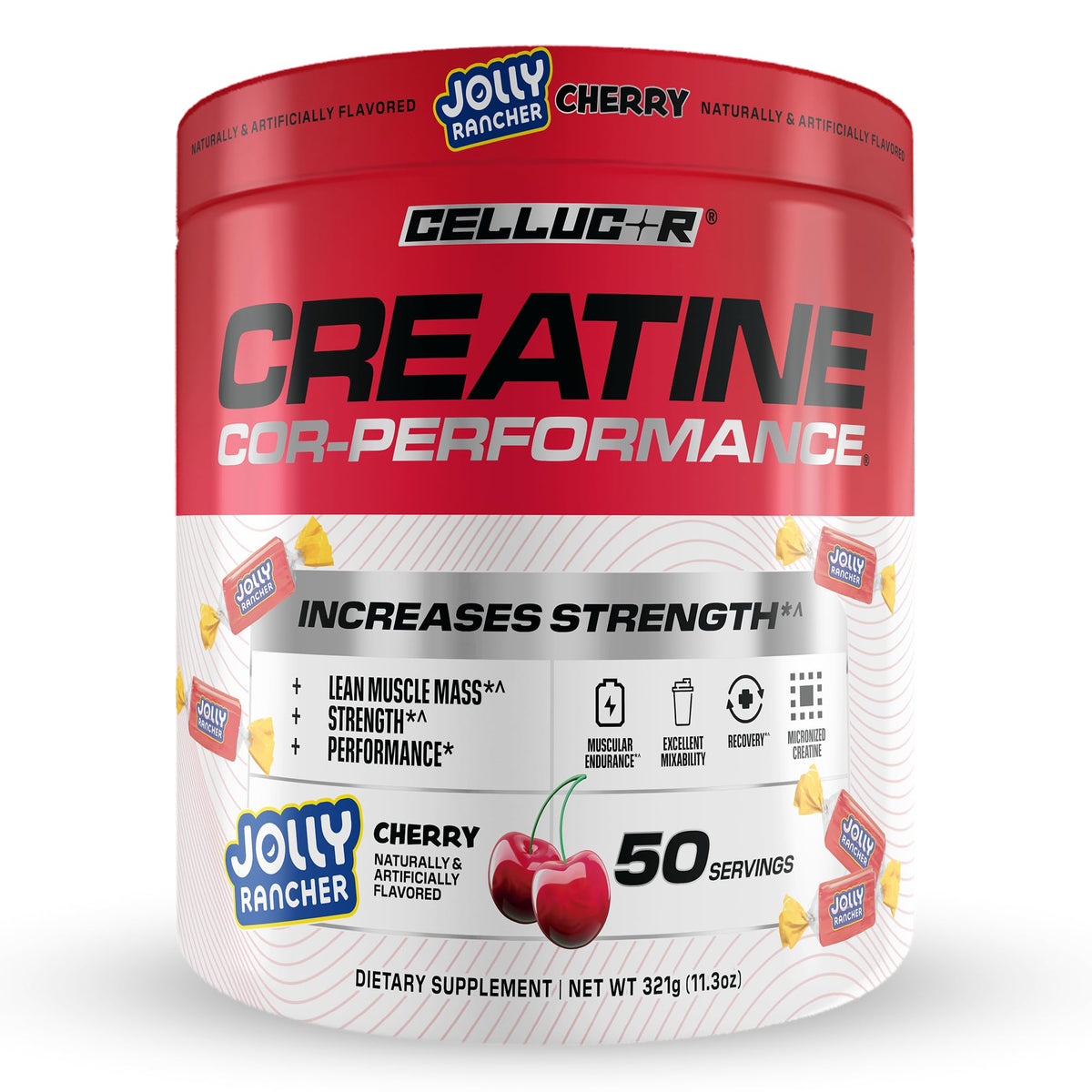 Poudre de créatine Cellucor en pot de 422g vue de face