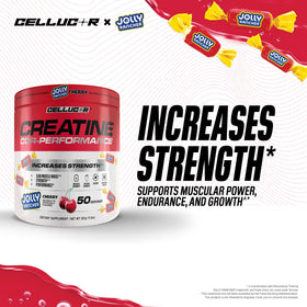 Poudre de créatine Cellucor vue de dessus avec étiquette