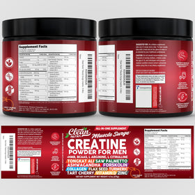 Poudre de créatine Clean Nutraceuticals avec cuillère doseuse