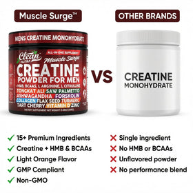Poudre de créatine Clean Nutraceuticals avec des fruits frais