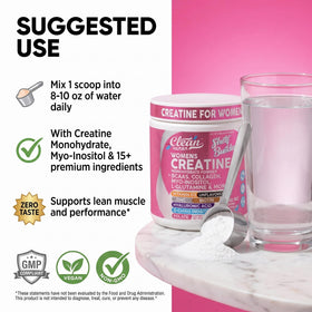 Poudre de créatine Clean Nutraceuticals avec fruits frais