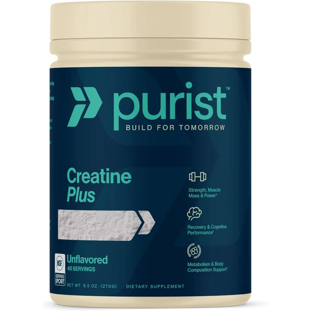 Poudre de créatine Creapure PURIST 349g vue de face