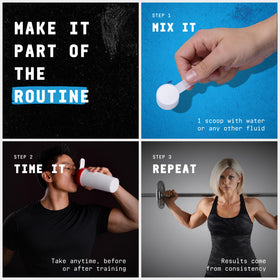 Poudre de créatine HCl BEYOND RAW dans un shaker avec de l'eau