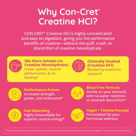 Poudre de créatine HCl Happy Healthy Hippie vue de dos avec informations nutritionnelles